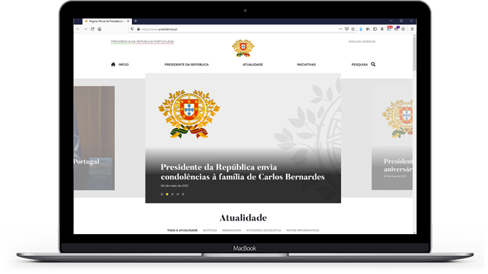 New portal of the Presidency of the Portuguese Republic