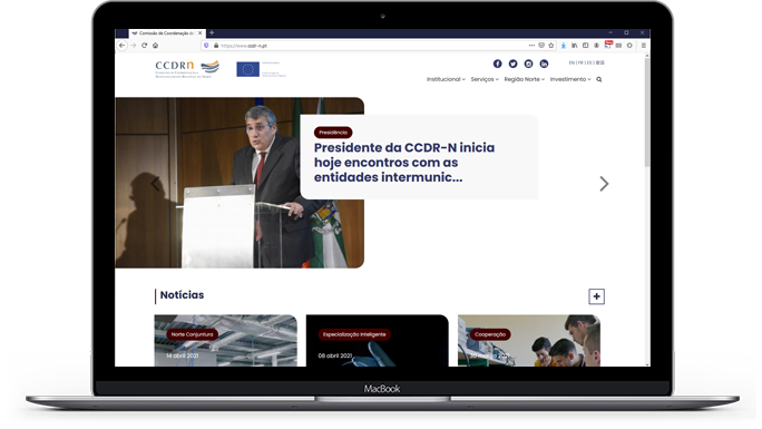 Novo portal institucional da CCDR-N