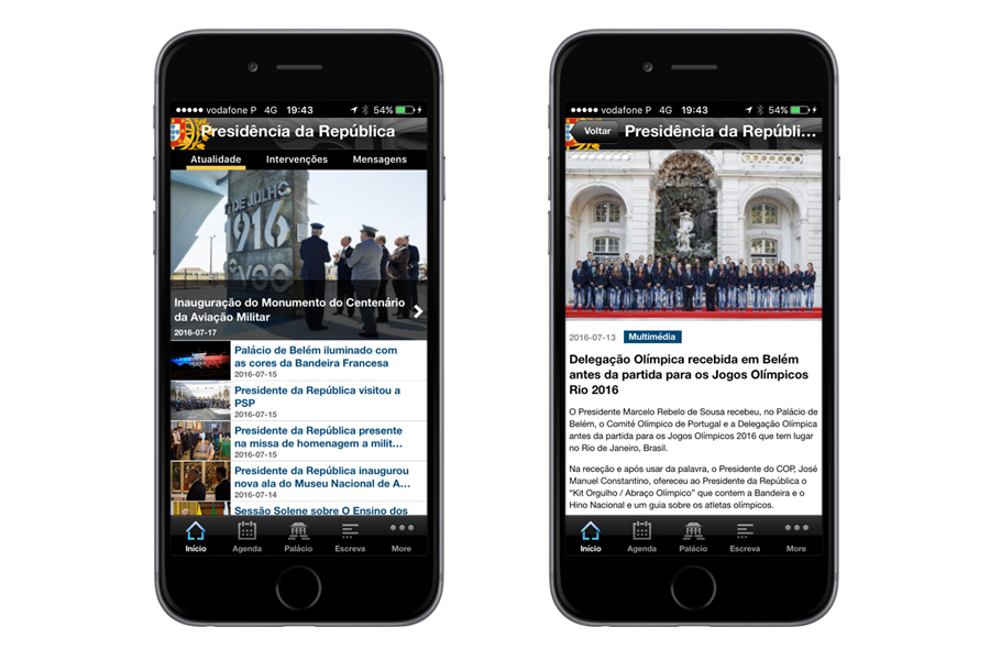 iPhone App – Presidency of the Portuguese Republic
