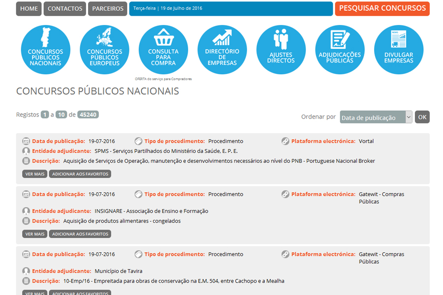 Portal Acesso Concursos – Primeira versão