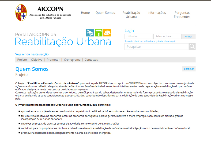 AICCOPN Portal for Urban Rehabilitation
