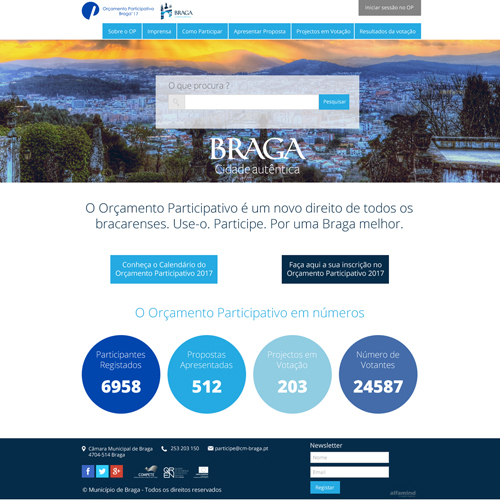 Braga City Council Participative Budget - 2016 Edition