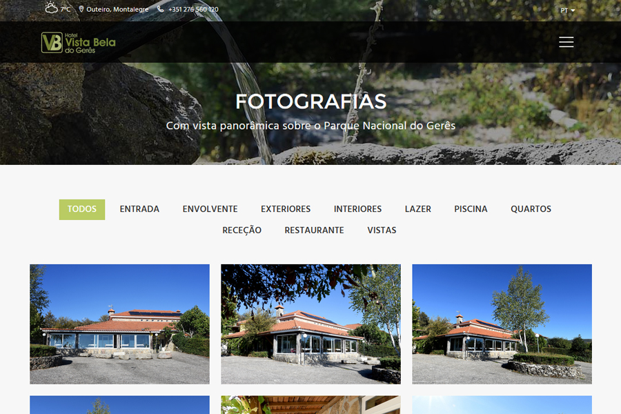 Website Hotel Vista Bela do Gerês