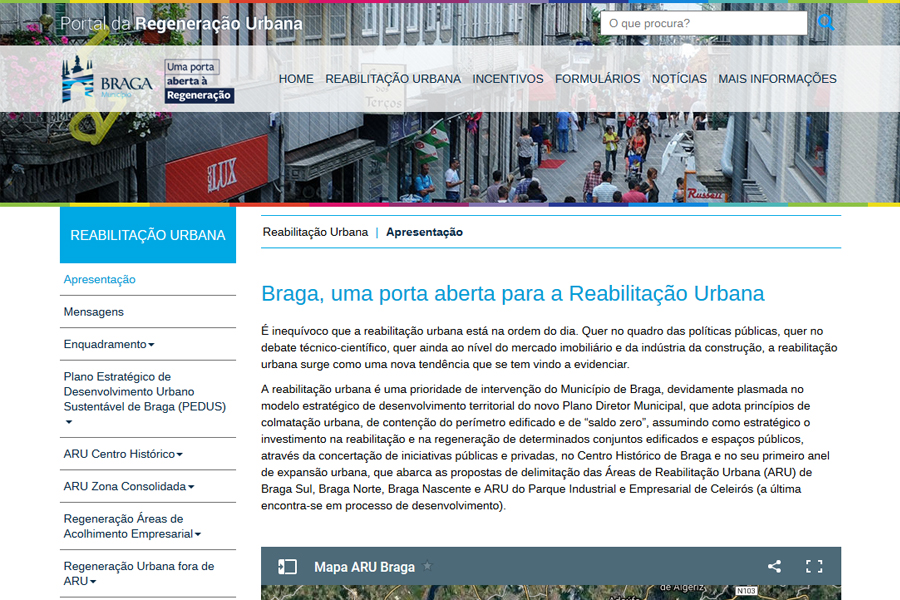Portal da Regeneração Urbana da Câmara Municipal de Braga