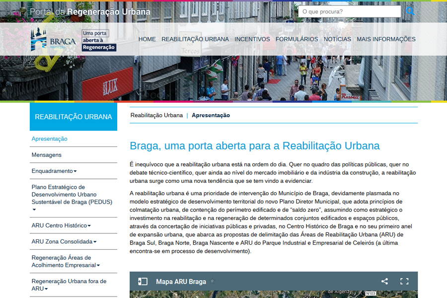 Braga City Council's Urban Regeneration Portal