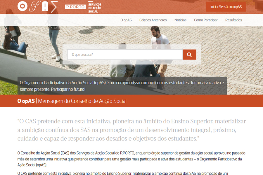 Segunda Edição do Orçamento Participativo do SAS do Instituto Politécnico do Porto