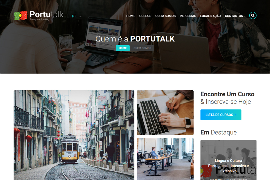 Website Institucional PORTUTALK