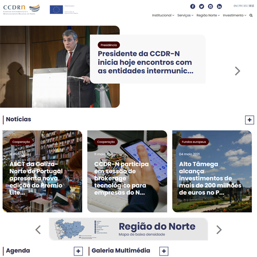 Novo Portal institucional da CCDR-N