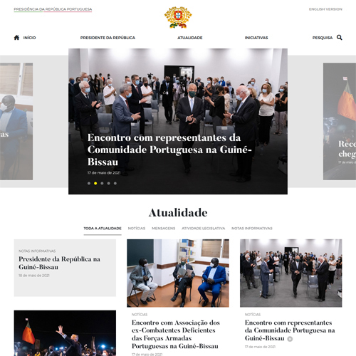 New portal of the Presidency of the Portuguese Republic 