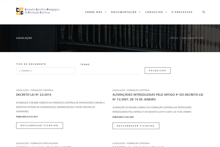 Novo Website CCPFC