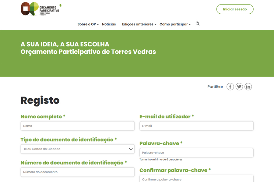 Torres Vedras City Council Participatory Budget