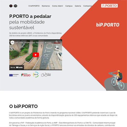 Website do projeto biP.PORTO