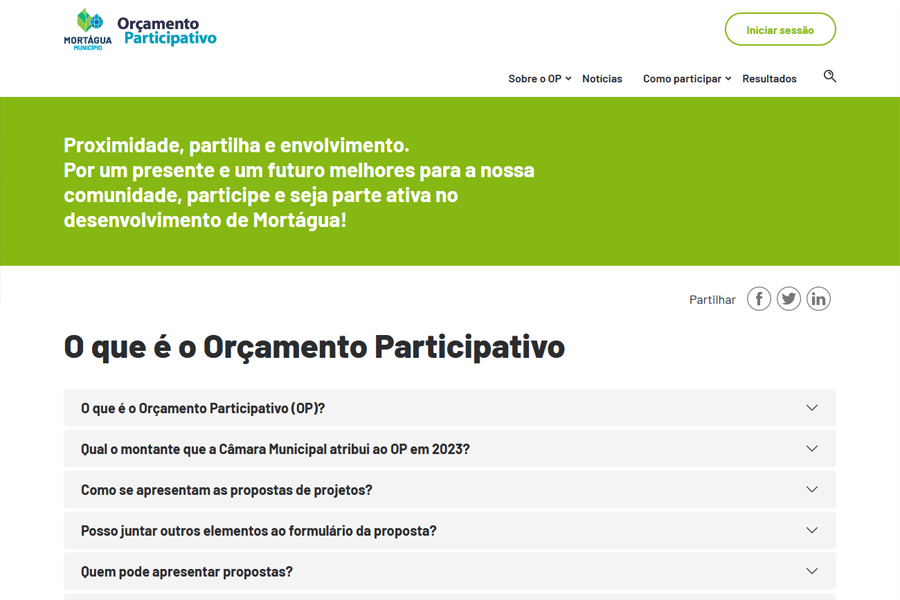 1st edition of the Participatory Budget of Mortágua