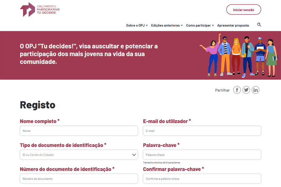 4ª edição do Orçamento Participativo Jovem "Tu Decides!"