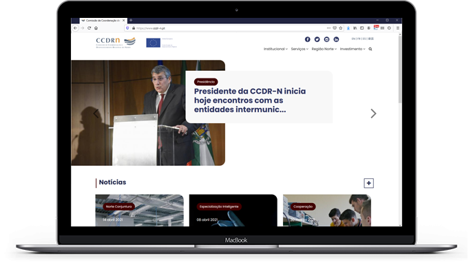 Novo portal institucional da CCDR-N