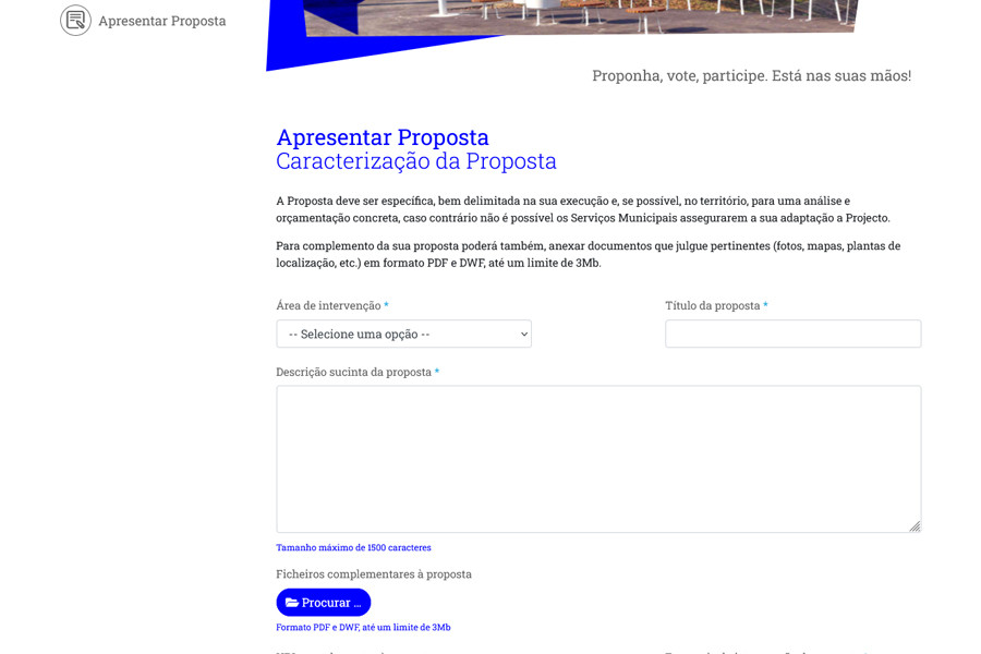 6ª edição do Orçamento Participativo da Câmara Municipal de Braga