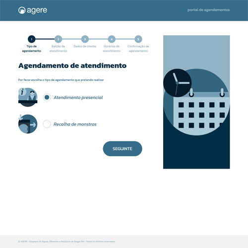 Portal de Agendamentos da AGERE