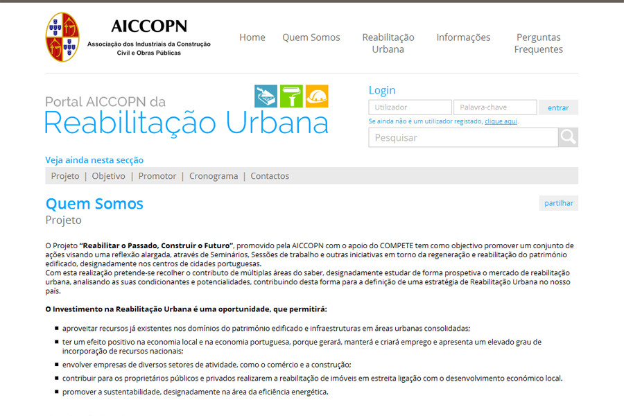 Portal AICCOPN da Reabilitação Urbana
