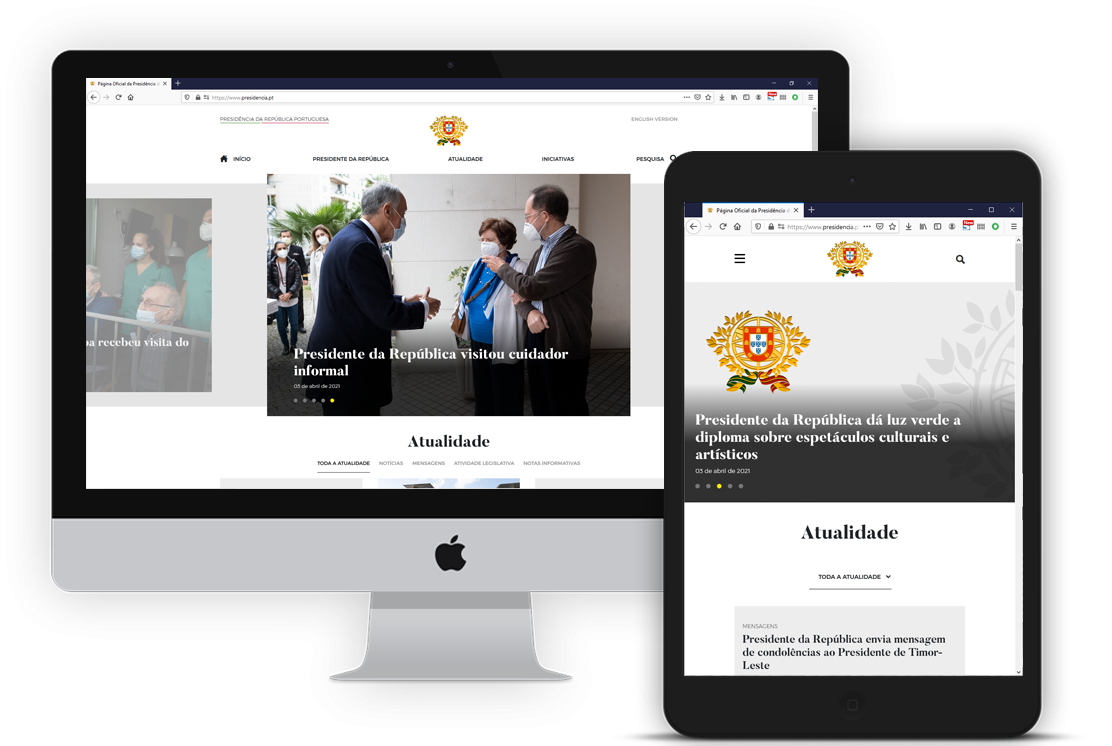 Novo portal da Presidência da República Portuguesa