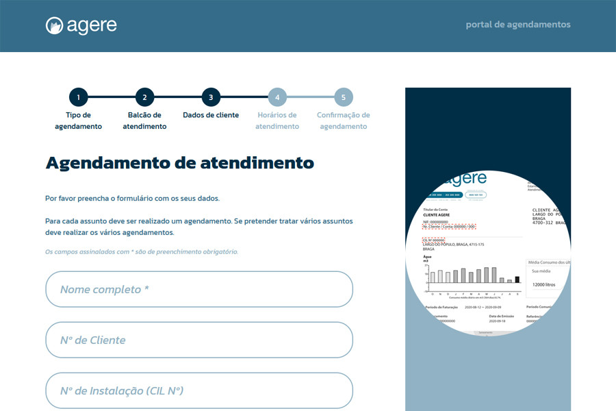 Portal de Agendamentos da AGERE