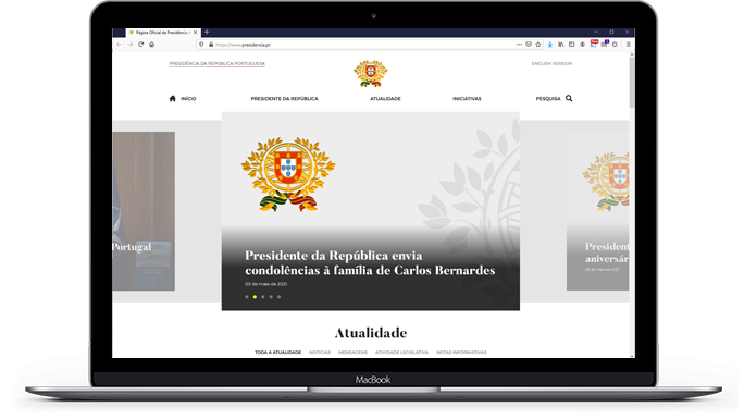 Novo portal da Presidência da República Portuguesa