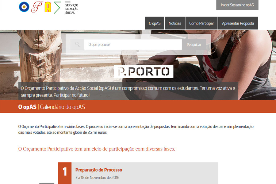 Primeira edição do Orçamento Participativo do SAS do Instituto Politécnico do Porto