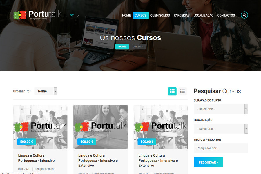 Website Institucional PORTUTALK