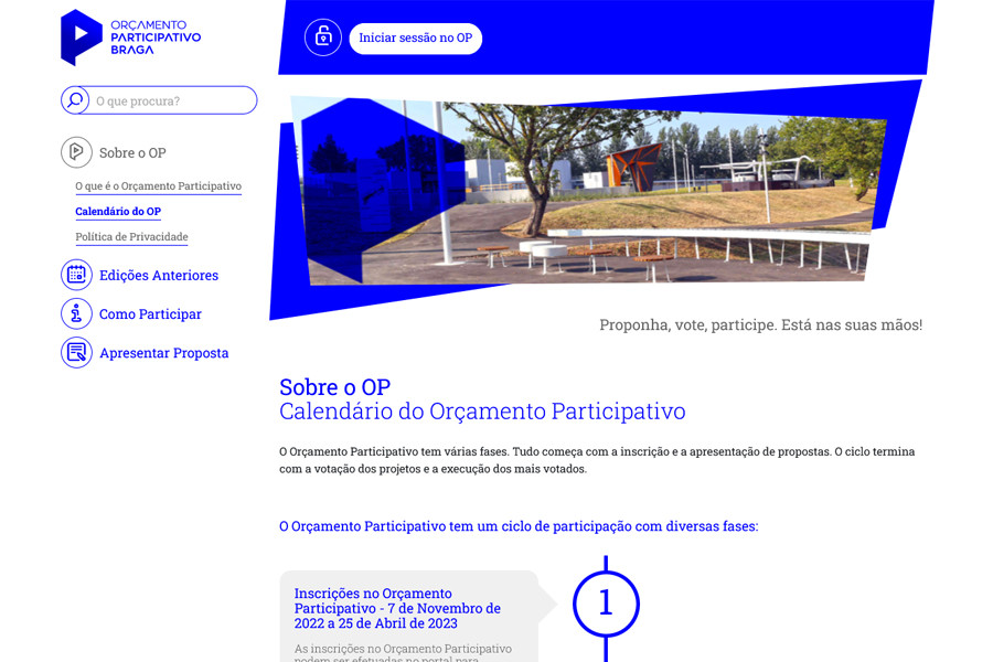 6ª edição do Orçamento Participativo da Câmara Municipal de Braga